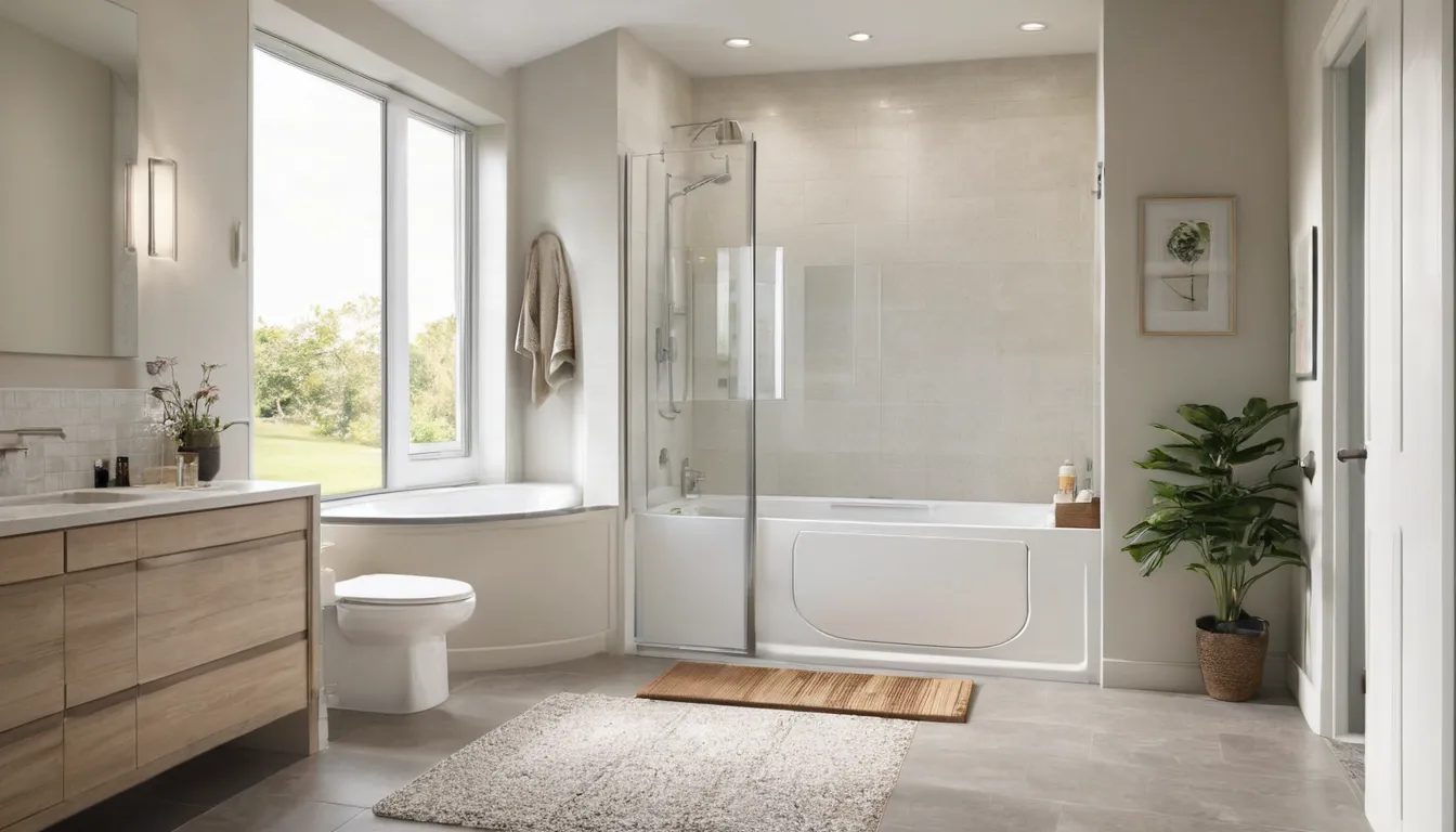 Homeowner reviewing a walk-in tub plan in a bright bathroom in Fremont